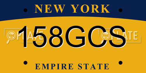 158GCS New York License Plate