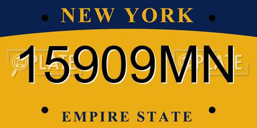 15909MN New York License Plate