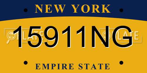 15911NG New York License Plate