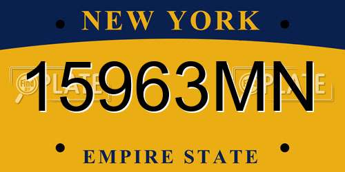 15963MN New York License Plate