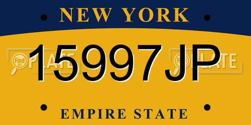15997JP New York License Plate