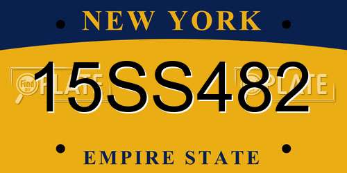 15SS482 New York License Plate