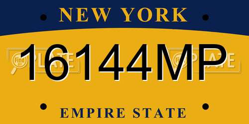 16144MP New York License Plate
