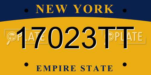 17023TT New York License Plate