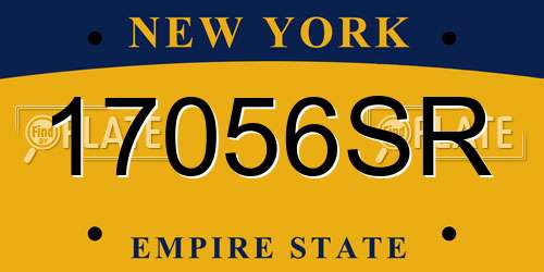 17056SR New York License Plate