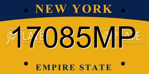 17085MP New York License Plate