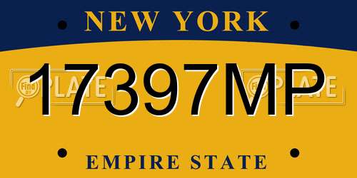 17397MP New York License Plate