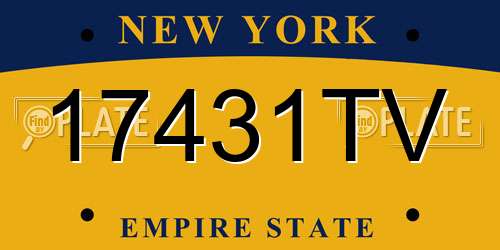17431TV New York License Plate