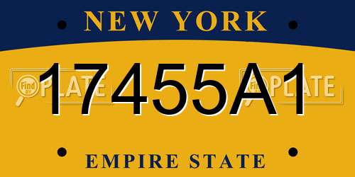17455A1 New York License Plate