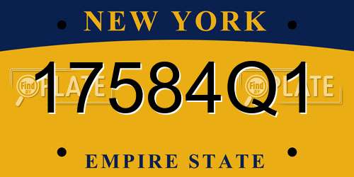 17584Q1 New York License Plate