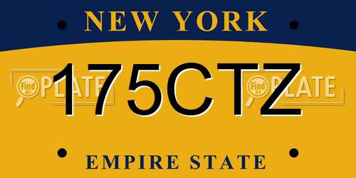 175CTZ New York License Plate