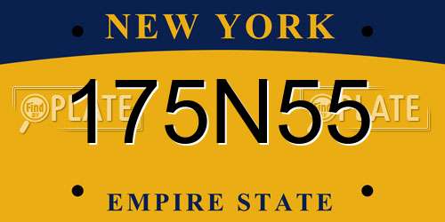 175N55 New York License Plate