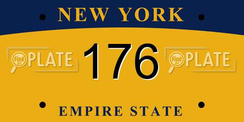 176 New York License Plate