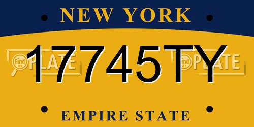 17745TY New York License Plate