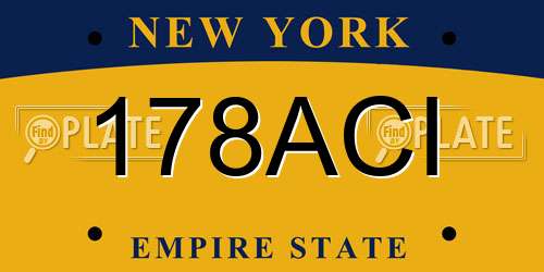 178ACI New York License Plate