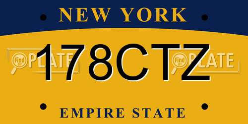 178CTZ New York License Plate
