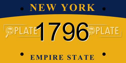 1796 New York License Plate