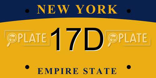 17D New York License Plate