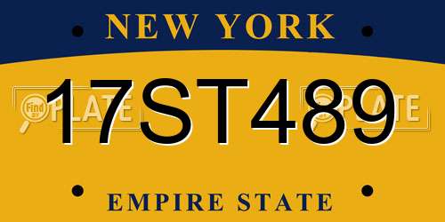 17ST489 New York License Plate