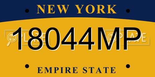 18044MP New York License Plate