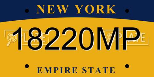 18220MP New York License Plate