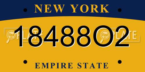 18488O2 New York License Plate