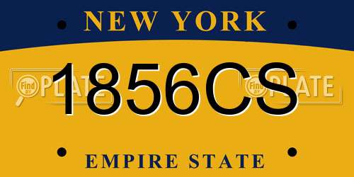1856CS New York License Plate