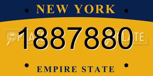 1887880 New York License Plate
