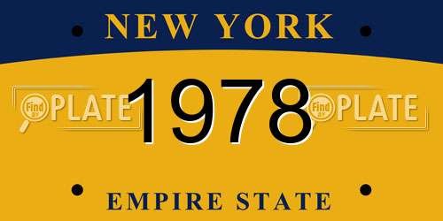 1978 New York License Plate