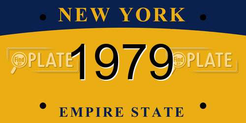 1979 New York License Plate