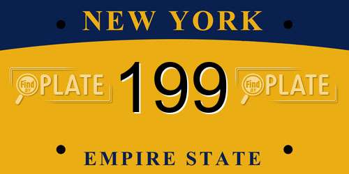 199 New York License Plate