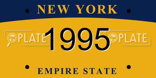 1995 New York License Plate