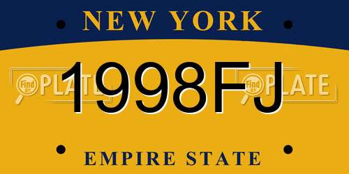 1998FJ New York License Plate