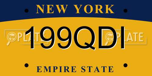 199QDI New York License Plate