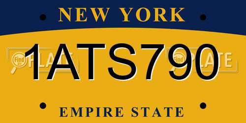 1ATS790 New York License Plate