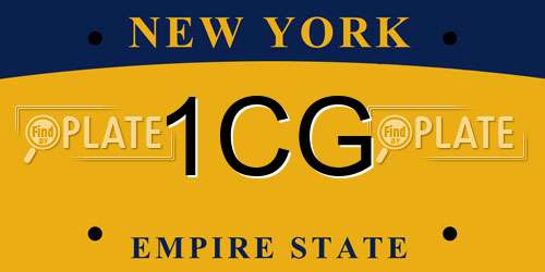 1CG New York License Plate