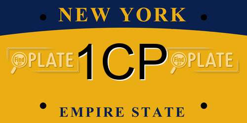 1CP New York License Plate