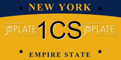 1CS New York License Plate