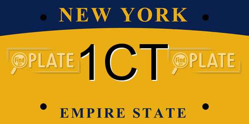 1CT New York License Plate