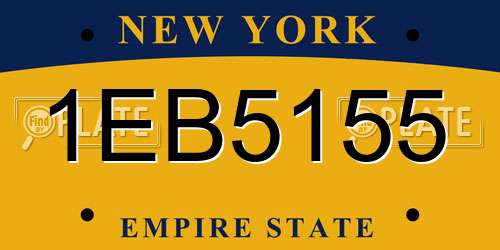1EB5155 New York License Plate