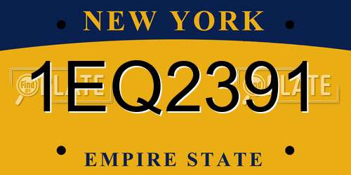 1EQ2391 New York License Plate