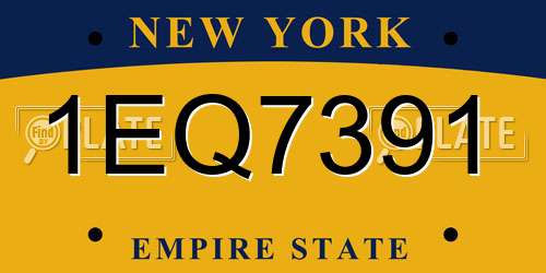 1EQ7391 New York License Plate