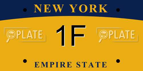 1F New York License Plate