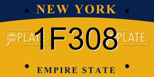 1F308 New York License Plate