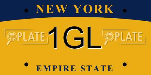 1GL New York License Plate