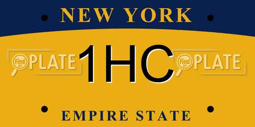 1HC New York License Plate