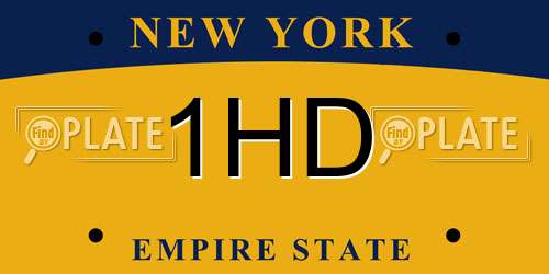 1HD New York License Plate