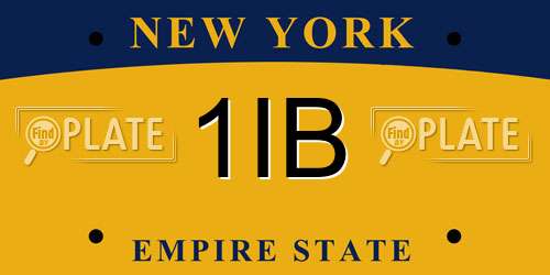 1IB New York License Plate