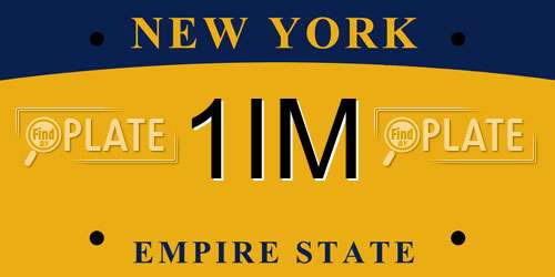 1IM New York License Plate