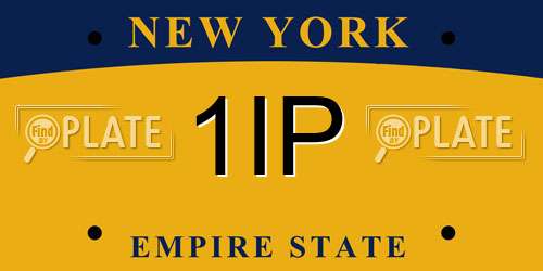 1IP New York License Plate